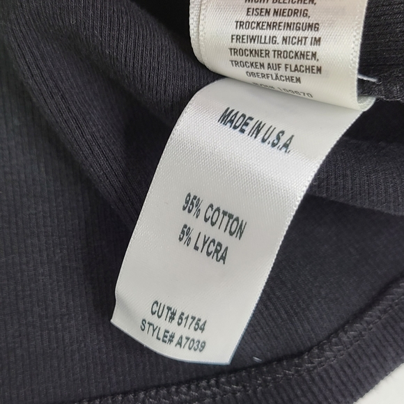 AGOLDE Black Ribbed Mock Neck Tee - Picture 5 of 5